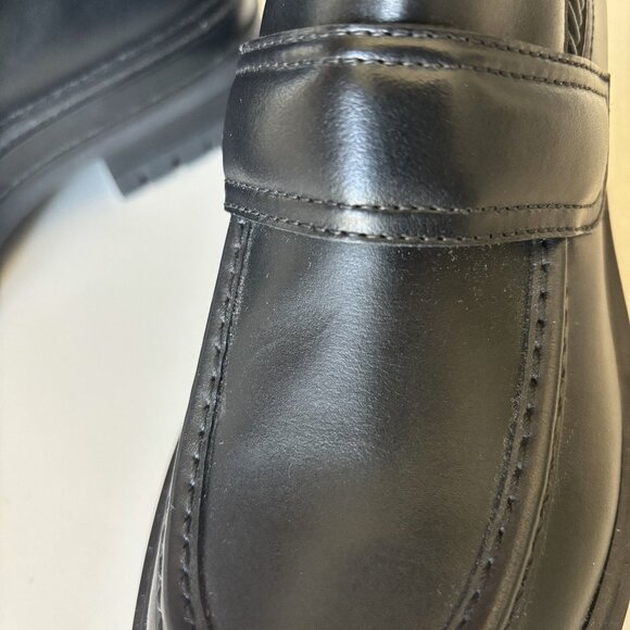 Gianvito Rossi Size 36/6 Black Calfskin Pull On Ankle Boot Lug Sole Eco Stretch - Picture 4 of 12